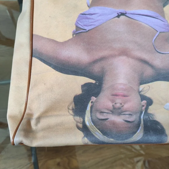 Vintage Anya Hindmarch printed Tote Bag 11x11x3.5" - Picture 8 of 16